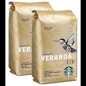X^[obNX OEh R[q[Ax_ uhAuh [XgA16 IX obOA2 /pbN (v 32 IX) Starbucks Ground Coffee, Veranda Blend, Blonde Roast, 16 Ounce Bags, 2/Pack (32 Ounc