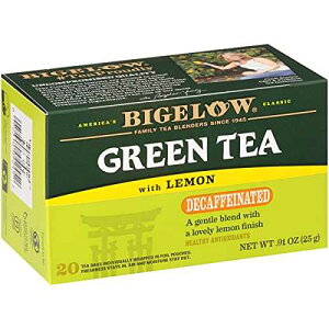 Bigelow JtFCXΒAeB[obOA20 JEg{bNX (6 pbN)Av 120 eB[obO Bigelow Tea Bigelow Decaffeinated Green Tea with Lemon Tea Bags, 20 Count Box (Pack of 6), 120 Teabags To