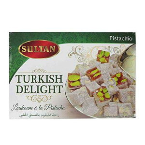 Sultan Turkish Delight - sX^`IAۑsgpAYsgpAᎉbfU[gAMtgpLfB[XC[c 16 IX Sultan Turkish Delight - Pistachio, No Preservatives, No Additives, Low Fat Dessert, Giftab