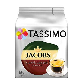Tassimo Jacobs カフェ クレマ クラシコ、上質なクリーム入りコーヒー、5 パック、5 x 16 T ディスク Tassimo Jacobs Caff Crema Classico, Coffee with fine Cream, 5-Pack, 5 x 16 T-Discs