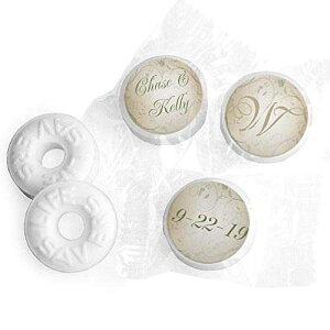 EFfBO LfB p[\iCYꂽmO CtZ[o[ ~g ( 335 ` 365 ~g) WH Candy Wedding Candy Personalized Monogram LifeSavers Mints (Approx 335-365 mints)