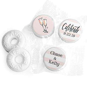 EFfBO~g p[\iCYꂽS[hLOi CtZ[o[~g ( 335 ` 365 ~g) WH Candy Wedding Mints Personalized Gold Favors Life Savers Mints (Approx 335-365 mints)