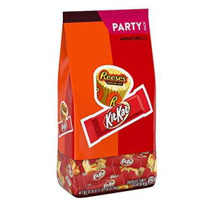 REESE'S and KIT KAT ~j`A~N`R[glߍ킹LfBAoNzf[A33.36 IX̃p[eB[pbN HERSHEY'S REESE'S and KIT KAT Miniatures Milk Chocolate Assortment Candy, Bulk Holiday, 33.36 