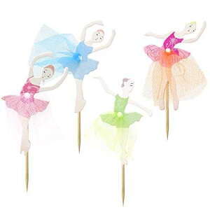Honbay ʃoGK[JbvP[Lgbp[ P[LfR[Vt[csbN 24 AaAxr[V[Ae[}p[eB[p Honbay 24PCS Double Sided Ballet Girl Cupcake Toppers Cake D