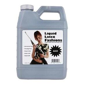 Liquid Latex Fashions Black 32 Oz - Liquid Latex Body t, Ammonia Free No Odor, Easy On and Off, Cosplay Makeup, Creates Professional Monster, Zombie Arts