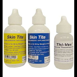 Smooth-On Skin Tite 4 IX Thivex 1 IX̃Lbg - v`i VR[ڒ܂ѕԊr_[ -  Smooth-On Skin Tite 4 Oz and Thivex 1 Oz Kit - Platinum Silicone Adhesive and Prosthetic Applian