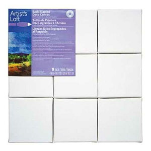 A[eBXg tg obN zb`LX߃fR LoX 9 pbNA4 x 4 Artist's Loft Back Stapled Deco Canvas 9 Pack, 4 x 4