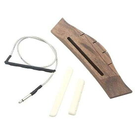 ローズウッドブリッジ ピエゾブリッジ サドルナット ウクレレ用 4弦ギター用 Swhmc Rosewood Bridge Piezo Bridge Saddle Nut for Ukulele 4 String Guitar