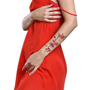 TAFLY Ԃ̖ ꎞIȃ^gD[ {fBA[g ]ʃXebJ[ p 5 TAFLY Flower Vine Temporary Tattoo Body Art Transfer Sticker for Women 5 Sheets