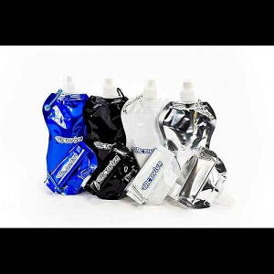 Collapsible Reusable Water Bottle with Carabiner Clip by Activiva - Light Weight Leak Proof Foldable Drinking Water Bottle - Non-Toxic BPA Free - 16.9 oz - 4 Pack