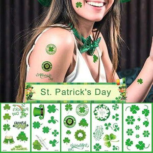 OULANAO St Patricks Day Tattoos 10 Sheets 60+ Styles Shamrock Tattoos St. Patrick's Day Accessories Party Favors Decorations-A HIT for Your Event