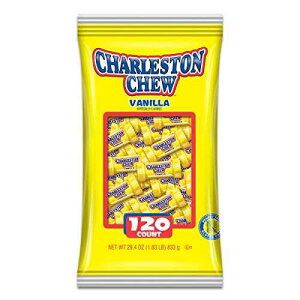 Charleston Chew Chocolate Coated Chewy Nougat Bars - Peanut Free, Gluten Free - Individually Wrapped Old Fashioned Chocolate Candy - Vanilla, .25 Oz (Pack of 120) Charleston Chew Chocolate Coated Chewy Nougat Bars - P