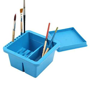 Melleco A[eBXg uV EHbV[ N[i[ oX z_[ }e cC Rp[gg yCgWAvX`bN Melleco Artist Brush Washer Cleaner Bath Holder Mont Marte Twin Compartment 