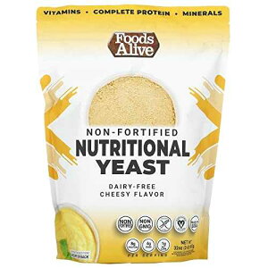 Foods Alive Non-Fortified Premium Nutritional Yeast Flakes 2 lbs Unfortified Vegan Cheese Powder Seasoning