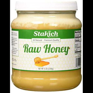 Stakich RAW HONEY - 100% AHAMAR[V[ (80 IX) Stakich RAW HONEY - 100% Pure, Unprocessed, Unheated, KOSHER (80 Ounce)