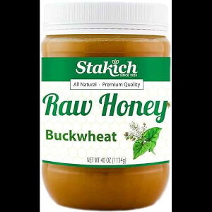 Stakich ΐI - 40 IX - AHAMAR[V Stakich Buckwheat Raw Honey - 40 Ounce - Pure, Unprocessed, Unheated, Kosher