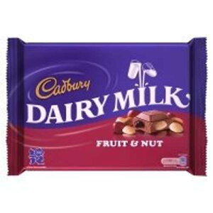 �L���h�o���[ �f�C���[�~���N �t���[�c&�i�b�c 120g �C�M���X�Y Cadbury Dairy Milk Fruit & Nut 120g From England