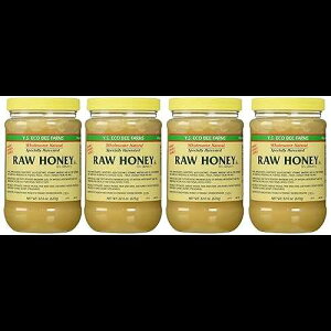 Ys Eco Bee Farms nj[ - 22 IX W[ (4  (e 22 IX)) YS Royal Jelly/Honey Bee Y.s. Eco Bee Farms Raw Honey - 22 Oz Jars (4 Count (22oz Each))
