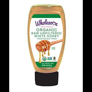 NIȃI[KjbNhߔIA_A`qg݊A16 IX (6) Wholesome Sweeteners Wholesome Organic Raw Unfiltered White Honey, Pesticide Free, Non GMO, 16 oz. (Pack of 6)