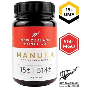 17.6IXA}kJUMF 15+Aj[W[hnj[Jpj[}kJnj[UMF 15+ / MGO 514+ 17.6IX / 500g 17.6 Ounce, Manuka UMF 15+, New Zealand Honey Co. Raw Manuka Honey UMF 15+ / MGO 514+ 17.6oz / 500g