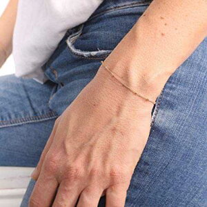 TeCg `F[ uXbg p S[htBh X^bLO ؚ  CO uXbg  6 C` +  Avnis Satellite Chain Bracelet for Women Gold Filled Stacking Dainty Thin 