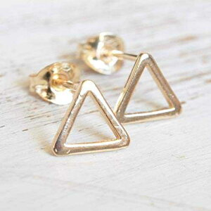 gCAO S[h CO X^bh 14K S[hbL 􉽊wWG[ jƏ jZbNX Avnis Triangle Gold Earrings Stud 14K Gold Plated Geometric Jewelry for Men and Women Unisex