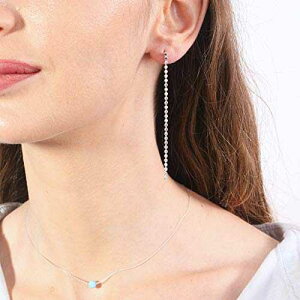 925 �X�^�[�����O�V���o�[ �`�F�[�� �C�������O �X�^�b�h �_���O�� �h���b�v ���f�B�[�X �K�[�� ���� 3 �C���` Avnis 925 Sterling Silver Chain Earrings Stud Dangle Drop for Women Girl Length 3 inch