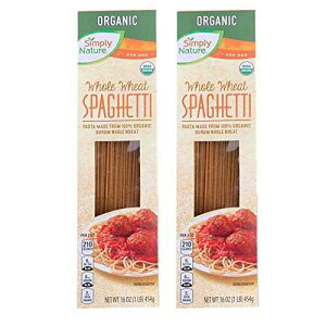 Simply Nature USDA I[KjbN fZi `qg݊ (I[KjbN XpQbeB SA2 pbN) Simply Nature USDA Organic Durum Wheat Semolina NON-Gmo (Organic Spaghetti Whole Wheat, 2 Pack)