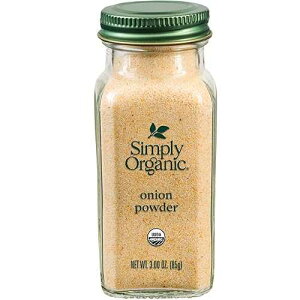 Simply Organic White Onion Powder, 3-Ounce Jar, Organic US Grown Onions, Real Onion Taste Without The Tears, Kosher, Non GMO
