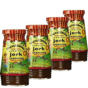 EH[J[YEbh W}CJ W[N V[YjO zbgA10 IX {g (4 pbN) Walkerswood Jamaican Jerk Seasoning Hot, 10-Ounce Bottles (Pack of 4)