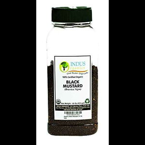 Indus Organics ubN}X^[hV[hA1|hrAv~AO[hAxAtbVpbN Indus Organics Black Mustard Seeds, 1 Lb Jar, Premium Grade, High Purity, Freshly Packed