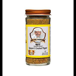 |[EvhVFt̖@̒uh EsgpAƂЂъybp[A2IX Unknown Chef Paul Prudhomme's Magic Seasoning Blends No Salt & No Sugar, Lemon and Cracked Pepper, 2-Ounce