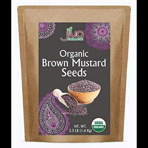 Jiva I[KjbN uE }X^[h V[h 3.5LB - `qg݊Pgth[ Jiva Organics Jiva Organic Brown Mustard Seeds 3.5LB - Non-GMO Keto Friendly