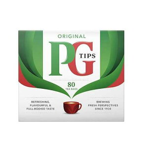Brooke Bond PG Tips Black Tea Bags, 80-Count Boxes (Pack of 4)