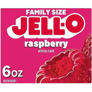 ?? ???? ??? ??? ?? (170 ?? ??) Jell-O Raspberry Gelatin Dessert Mix, Family Size, 6 oz Box