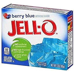JELLO Berry Blue Gelatin Dessert Mix 3 Ounce Box (Pack of 2) Jell-O JELLO Berry Blue Gelatin Dessert Mix 3 Ounce Box (Pack of 2)