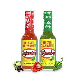 EL YUCATECO Hot Sauce, Aauthentic Mexican Hot Sauce Flavor, Bold Taste with Real Habanero Salsa, Fiery kick in every drop, Spicy gift set, Gourmet flavor, 2-pack Green and Red sauce 4oz each EL YUCATECO Hot Sauce,