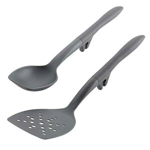 Rachael Ray �c�[���ƃK�W�F�b�g �t���L�V�^�[�i�[�ƃX�N���[�s���O�X�v�[���Z�b�g/������� - 2�s�[�X�A�O���[ Rachael Ray Tools and Gadgets Flexi Turner and Scraping Spoon Set / Cooking Utensils - 2 Piece, Gray