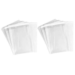 N'ice Packaging 200 Pcs Clear Flat Cello/Cellophane Bags Good for Candies, Cookies, Bakery Goods, Soap, Other Goodie Treats (4 x 6 (101.6 x 152.4))