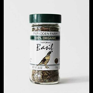 McFadden Farm I[KjbNoWAn[uAčō͔|эA0.36 IX KXr̒ McFadden Farm Organic Basil, Dried Herb, Grown and packed in the U.S.A., 0.36 oz. in glass jar