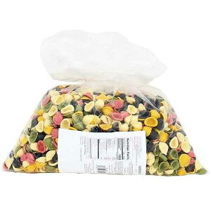Italian Pasta Fantasia Little Ears (Orecchiette) Bulk Colored Pasta, 2.5 Kg Bag, Pack of 2