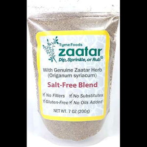 7IX (1pbN)AAZaatar - {̃q\bvgpnC - 7.0IXAƃXpCX ZAATAR DIP, SPRINKLE, OR RUB 7 Ounce (Pack of 1), Salt-Free, Zaatar - Mediterranean Salt Free Seasoning