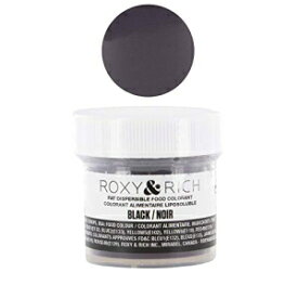 Roxy & リッチファット分散性食品着色料、5 グラムブラック Roxy & Rich Fat Dispersible Food Coloring, 5 Grams Black