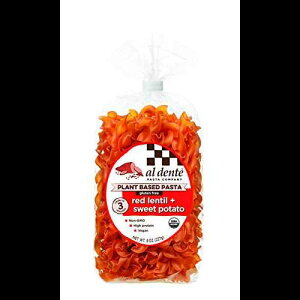 AfeAx[X̃pX^ԃY + Tc}CA8 IX (6 pbN) Al Dente Plant Based Pasta Red Lentil + Sweet Potato, 8 Ounce (Pack of 6)