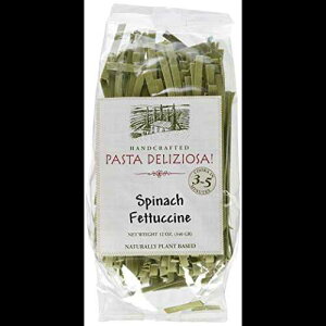 ق񑐂̃tFbg`[lAق񑐂̃tFbg`[lA12IX PastaDeliziosa Spinach Fettuccine, spinach fettuccine, 12 Ounce