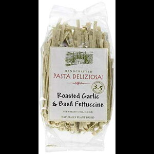 pX^fcBI[TIpX^A[XgK[bNoWtFbg`[lA12IX Pasta Deliziosa! Handcrafted Pasta, Roasted Garlic & Basil Fettuccine, 12 Ounce