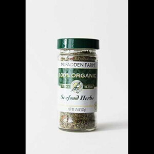 McFadden Farm I[KjbN V[t[h n[uAuhAčō͔|эA0.75 IX KXr̒ McFadden Farm Organic Seafood Herbs, Seasoning Blend, Grown and packed in the U.S.A., 0.75 oz. in glass 