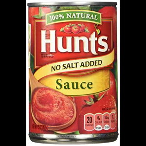 Hunt's g}g\[X 15 IX (6 pbN) Hunt's No Salt Added Tomato Sauce 15oz Can (Pack of 6)