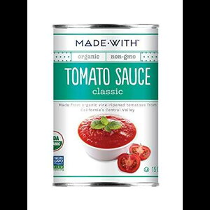 MadeWith I[KjbNg}g\[XA15IX (12pbN) MadeWith Organic Tomato Sauce, 15 Ounce (Pack of 12)