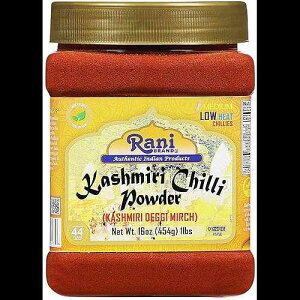 Rani Brand Authentic Indian Products Rani Kashmiri Chilli Powder (Deggi Mirch, Low Heat) Ground Indian Spice 16oz (1lb) 454g PET Jar ~ All Natural Salt-Free Vegan Kosher Gluten Friendly
